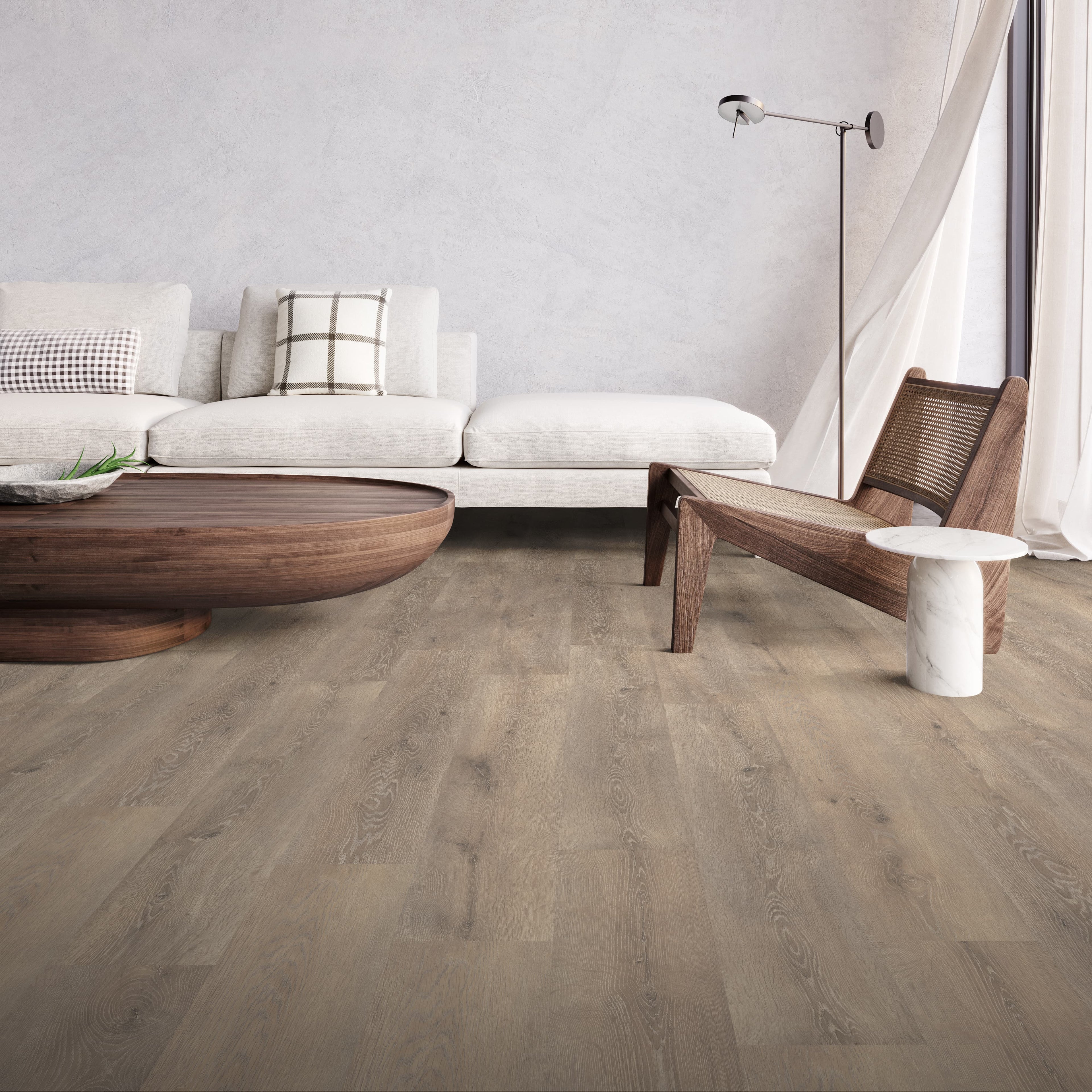 LifeProtect 12 mm Keystone waterproof wood-core flooring installed in a living room